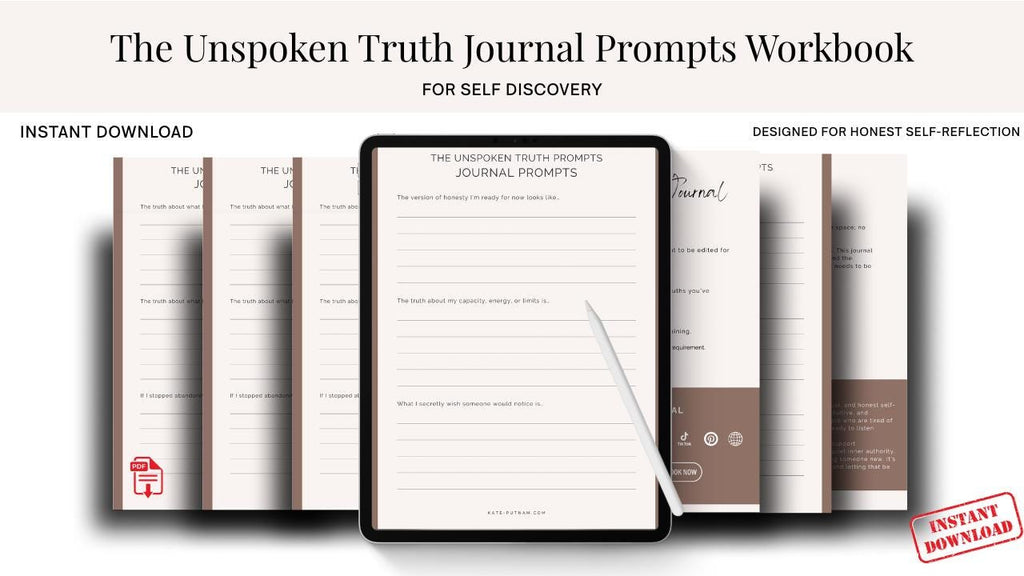 Shadow Work Journal Prompts Workbook • 45 Trauma-Safe Prompts • Printable PDF