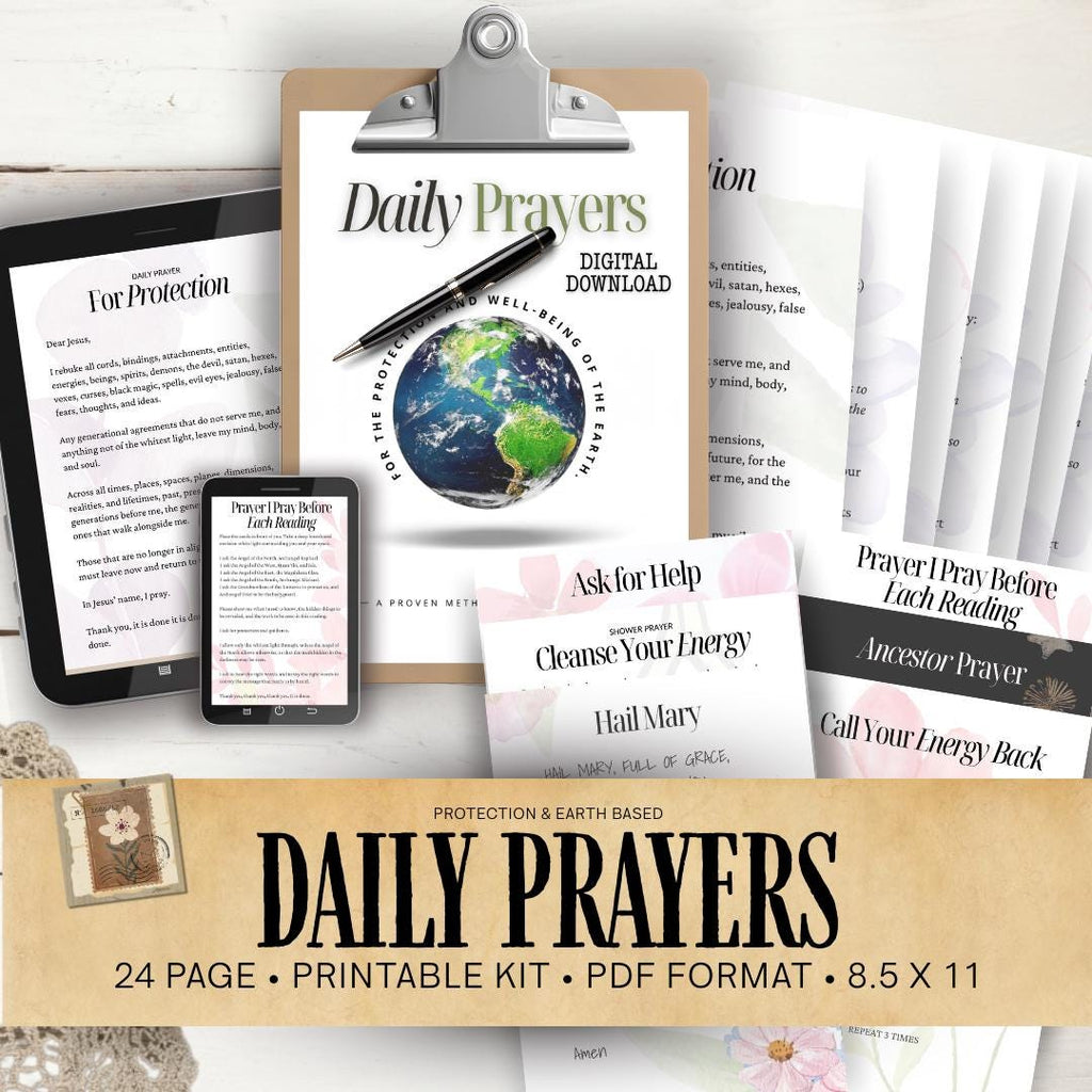 Daily Protection Prayers | Archangel Michael, Earth Grid Healing (Digital Download PDF)