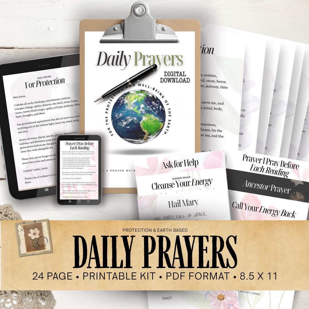Daily Protection Prayers | Archangel Michael, Earth Grid Healing (Digital Download PDF)
