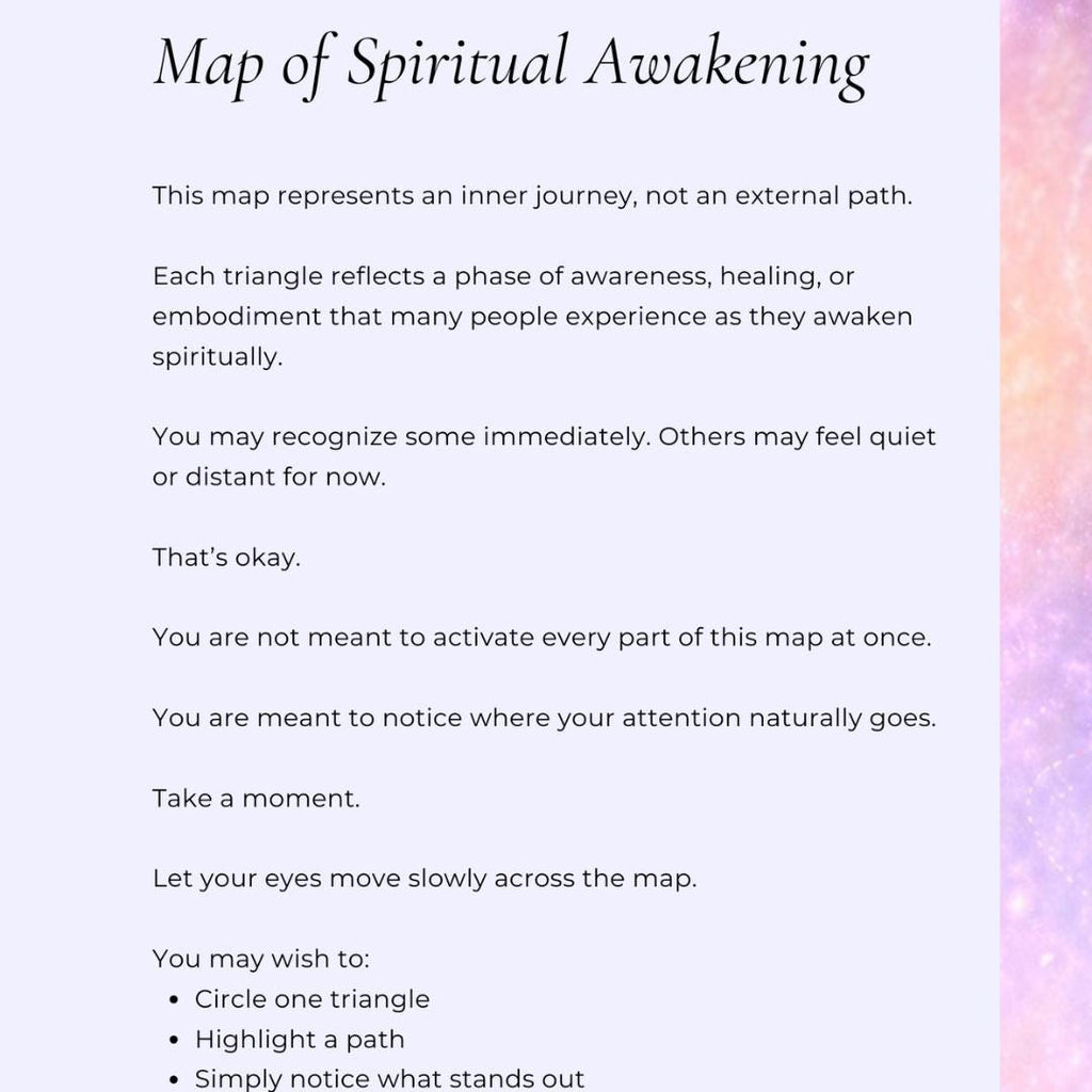 Spiritual Awakening Map, Self Love Guide, Healing Journey Prompts (Digital PDF)