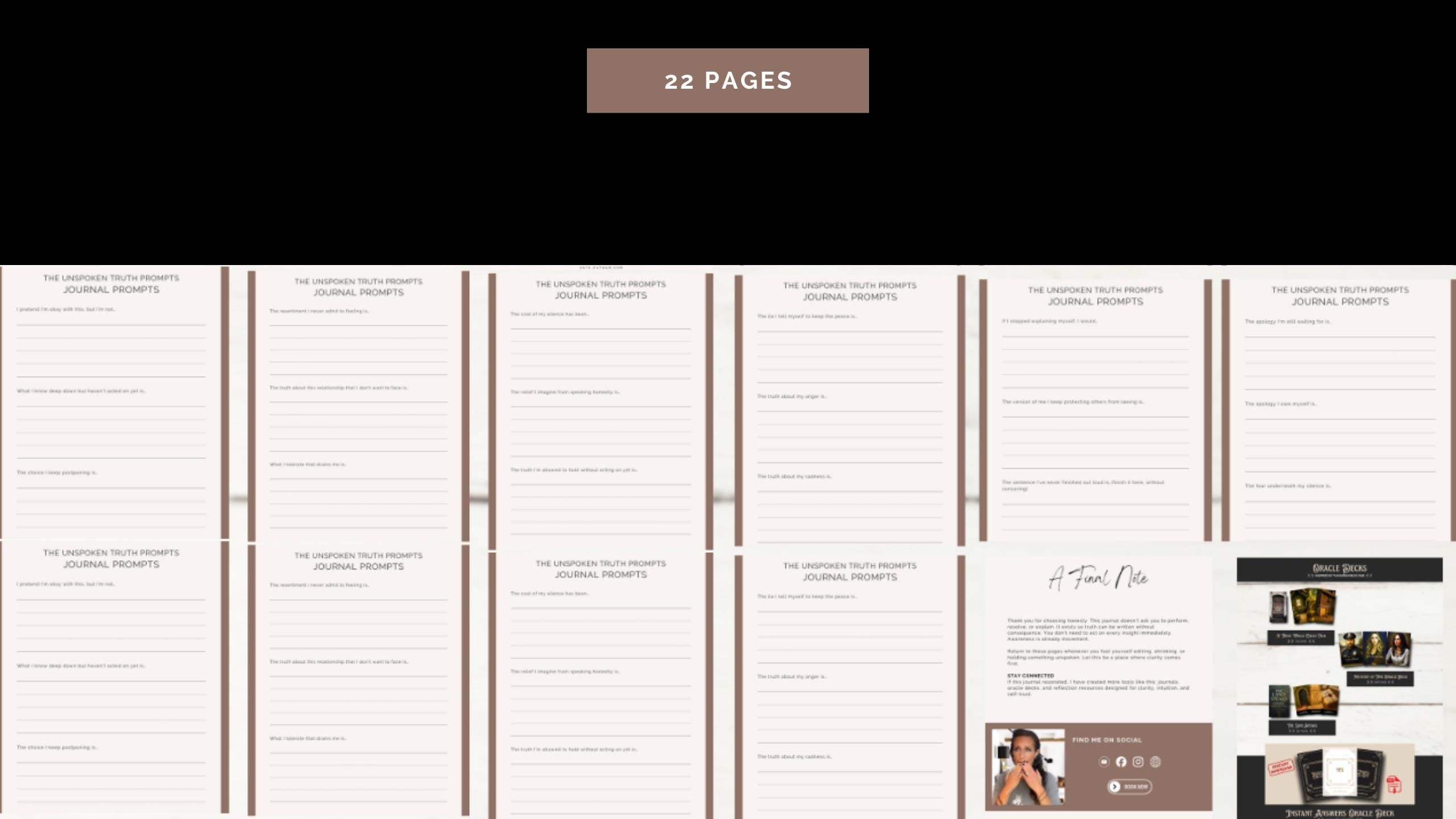 Shadow Work Journal Prompts Workbook • 45 Trauma-Safe Prompts • Printable PDF