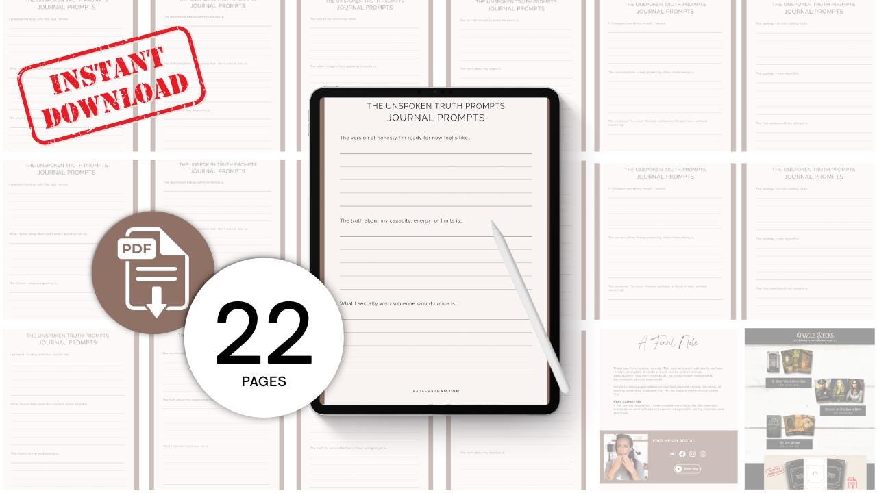Shadow Work Journal Prompts Workbook • 45 Trauma-Safe Prompts • Printable PDF