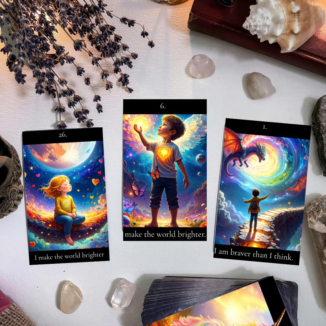 Children's Affirmation Oracle Cards | Positive Daily Messages for Kids, Mindfulness, Self-Esteem, Confidence, Digital Download