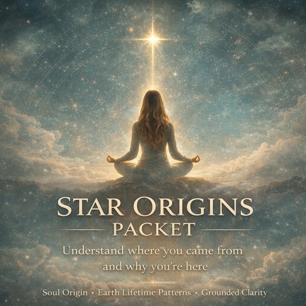 Star Origins Packet | Star Seed Soul Origin Reading | Grounded Spiritual PDF | Kate Putnam
