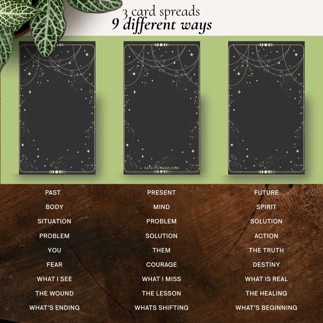 Tarot Spread Workbook | Shadow Work & Self-Reflection PDF Journal | Digital Download