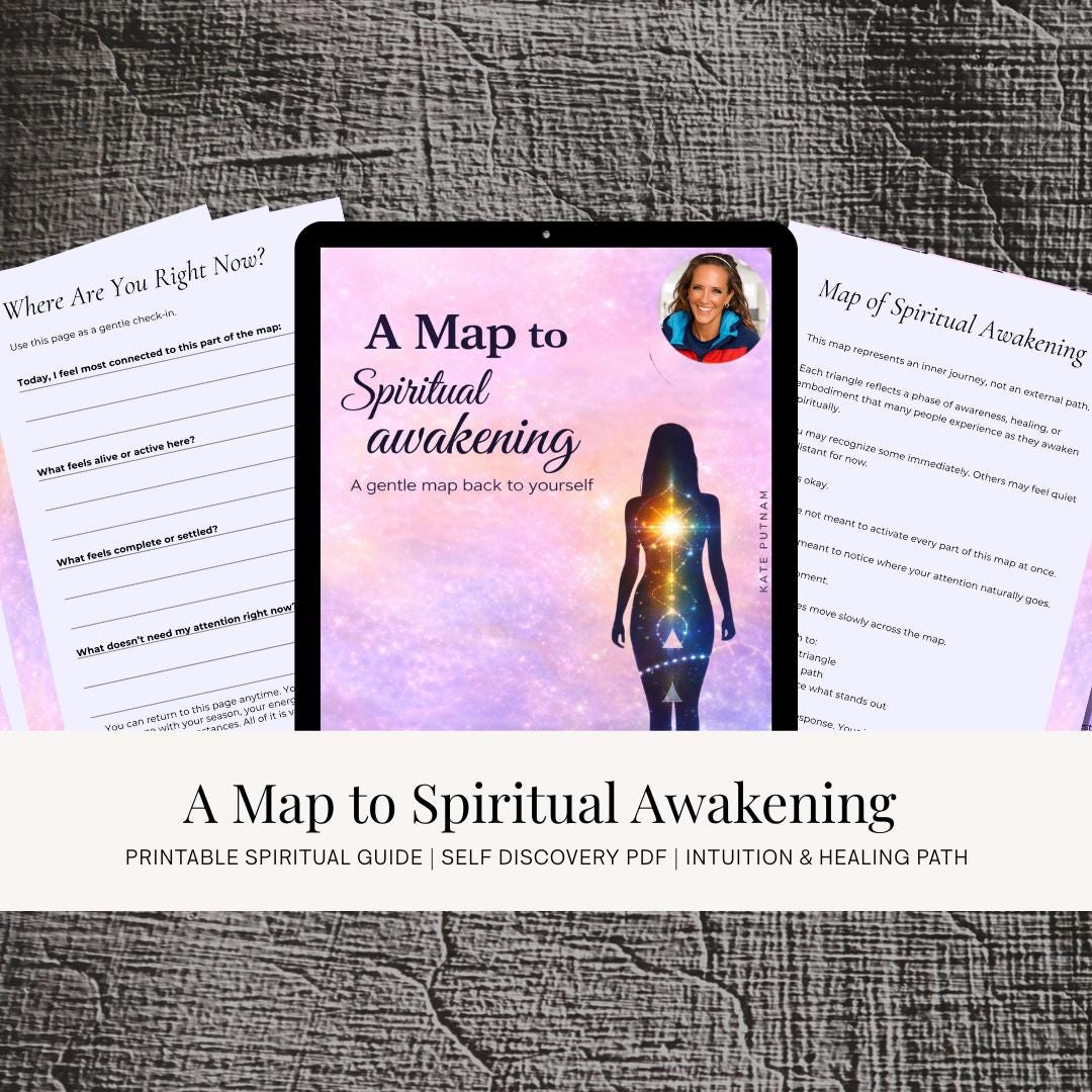 Spiritual Awakening Map, Self Love Guide, Healing Journey Prompts (Digital PDF)