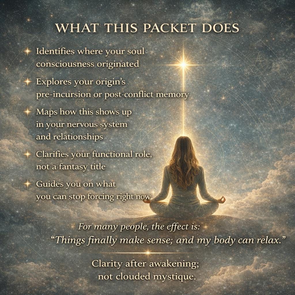 Star Origins Packet | Star Seed Soul Origin Reading | Grounded Spiritual PDF | Kate Putnam