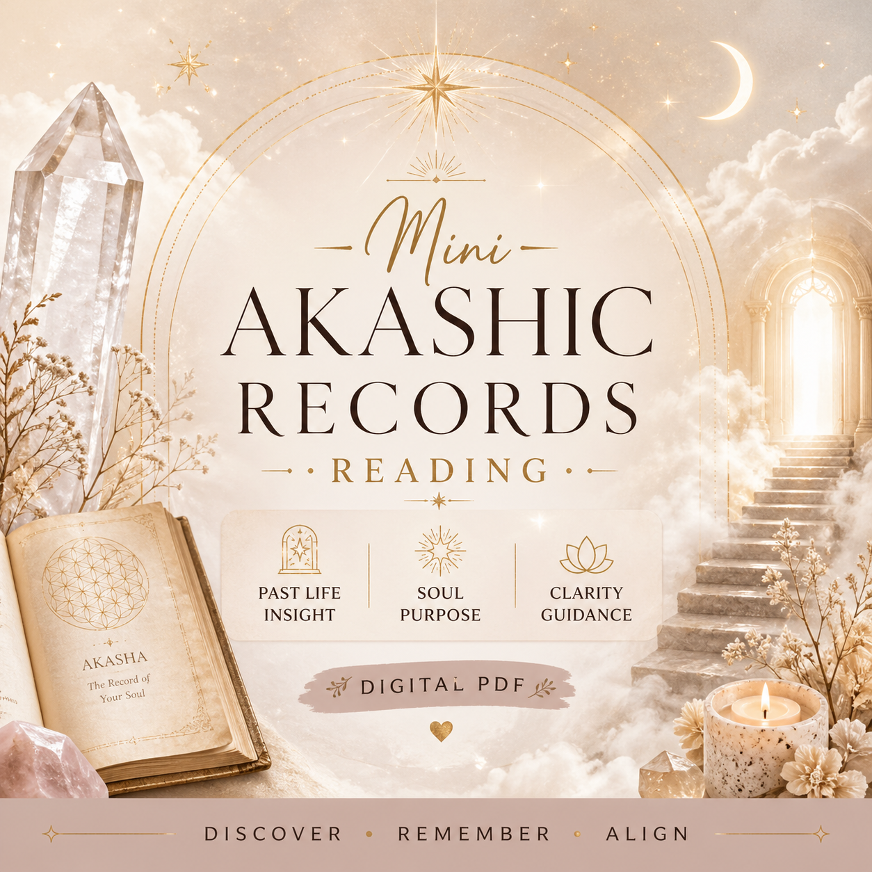 Mini Akashic Records Reading | Past Life Insight, Soul Purpose (Digital PDF)