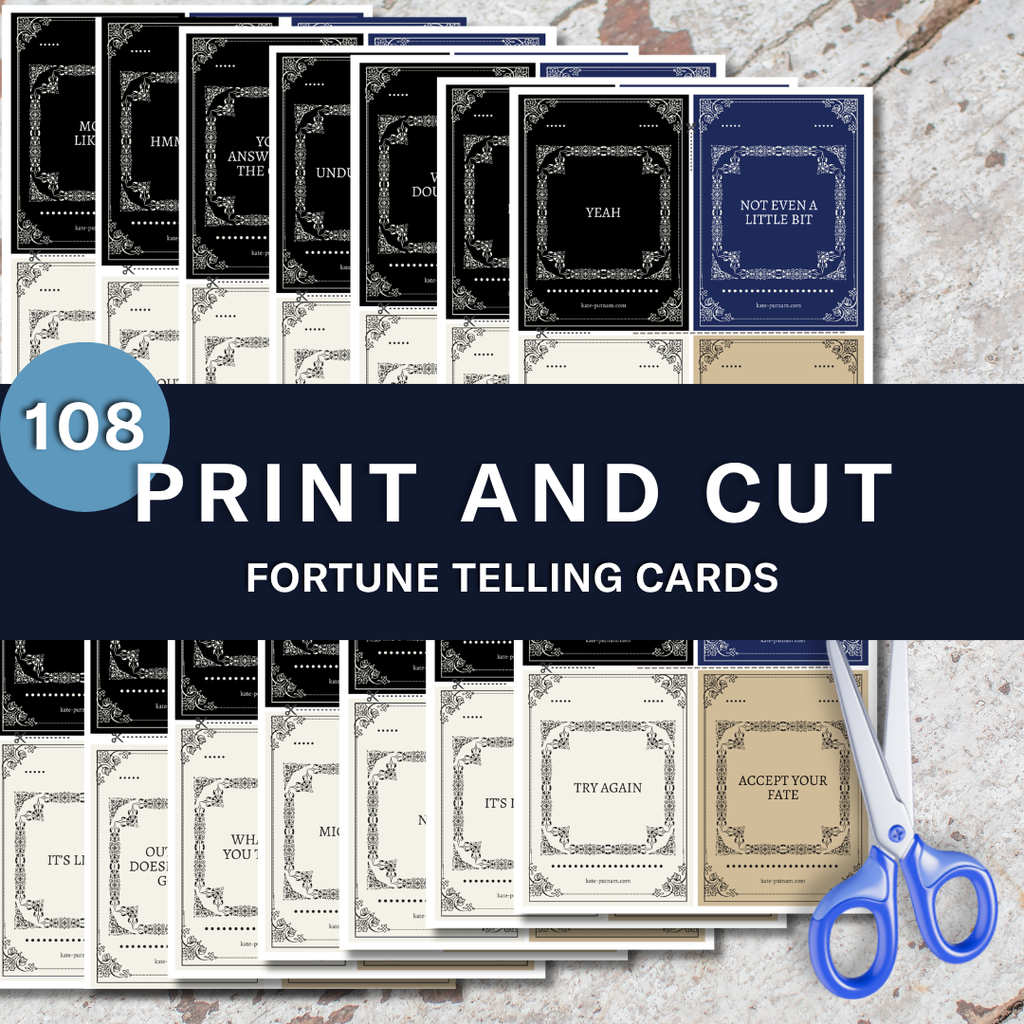 108 Instant Answers Oracle Deck | Yes No Printable Oracle Cards | Digital Download