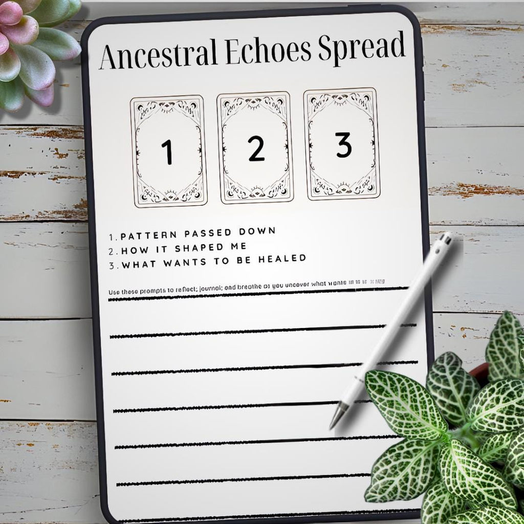 Tarot Spread Workbook | Shadow Work & Self-Reflection PDF Journal | Digital Download